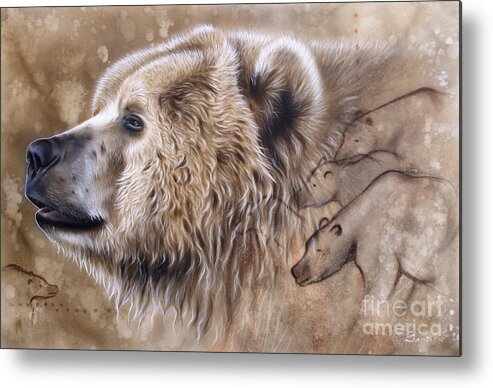 Bear Metal Print featuring the painting The Source V by Sandi Baker