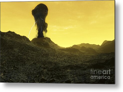 Venus Metal Print featuring the digital art The Surface Of An Infernal Planet by Fahad Sulehria