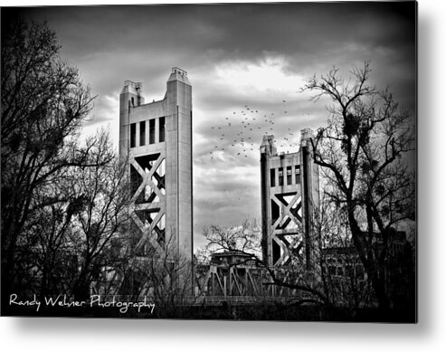 Tower Metal Print featuring the photograph Tower Bridge Clearing by Randy Wehner