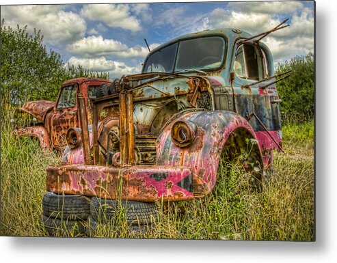Abstracts Metal Print featuring the photograph Truck Stop by Marilyn Cornwell
