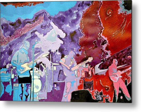 Music Metal Print featuring the painting Umphreys Trip by Patricia Arroyo