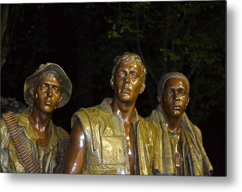 Vietnam Memorial Metal Print featuring the photograph Vietnam Memorial at night 08-12-12 002 by George Bostian