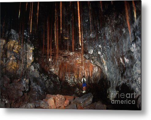 Science Metal Print featuring the photograph View Inside Kaumana Lava Tube, Hawaii by Gregory G. Dimijian, M.D.