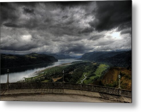 Hdr Metal Print featuring the photograph Vista House View by Brad Granger