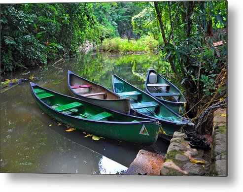 Canoe Metal Print featuring the photograph Waiting For Passengers by Li Newton