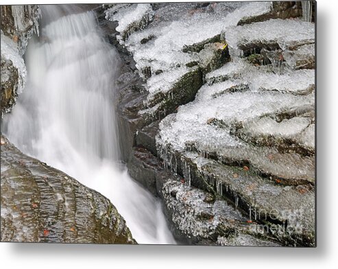 Water Metal Print featuring the photograph Water and Ice and Rock 5 by David Birchall