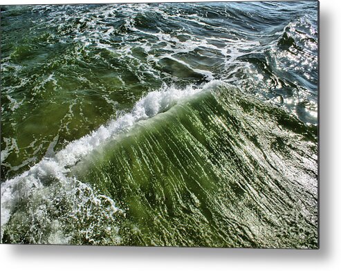 Water Metal Print featuring the photograph Wave Of Greens by Mareko Marciniak