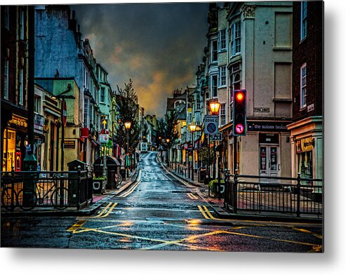Rain Metal Print featuring the photograph Wet Morning in Kemp Town by Chris Lord
