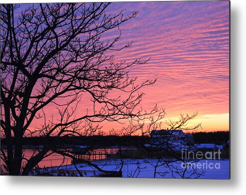 Winter Sunset Metal Print featuring the photograph Winter Sunset by Scenesational Photos