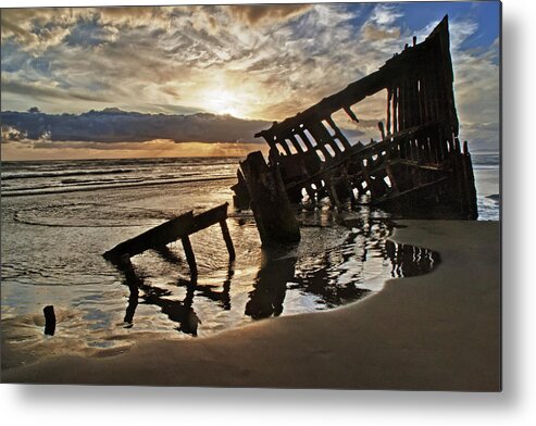 Oregon Metal Print featuring the photograph Wreck of the Peter Iredale by Wade Aiken