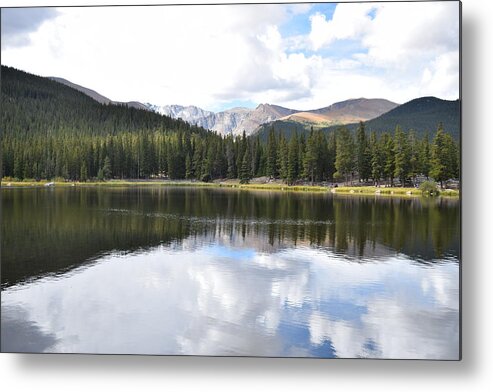 Echo Lake Metal Print featuring the photograph Echo Lake Reflection Mnt Evans CO by Margarethe Binkley