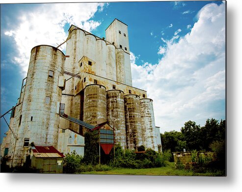 Grain Warehouse Metal Print featuring the photograph Abandoned Grain Elevator - Katy, Texas #2 by Gerard Harrison