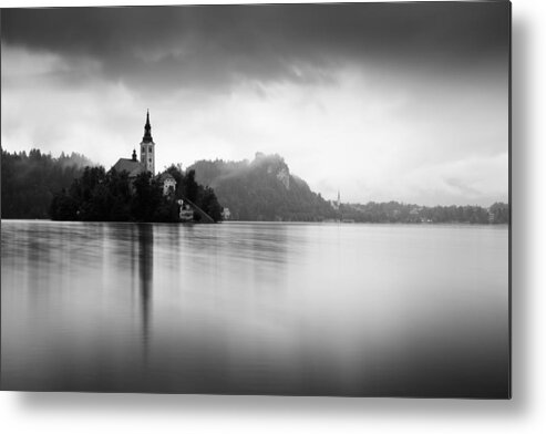 Bled Metal Print featuring the photograph After the rain at Lake Bled #1 by Ian Middleton