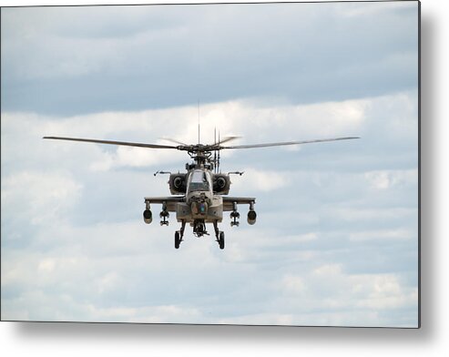 Helicopter Metal Print featuring the photograph AH-64 Apache #1 by Sebastian Musial