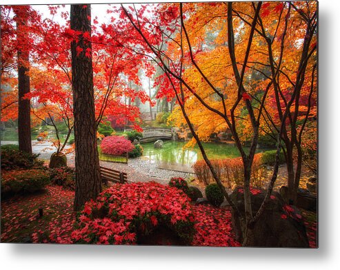 Spokane Metal Print featuring the photograph Autumn in Manito Park #1 by James Richman