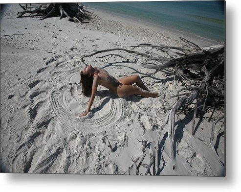 Beach Girl By Lucky Cole Everglades Photography Metal Print featuring the photograph Beach Girl #1 by Lucky Cole