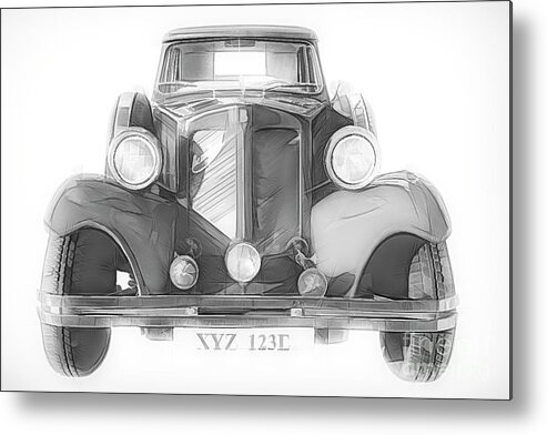 Beauford Metal Print featuring the mixed media Beauford Classic Car #1 by Linsey Williams