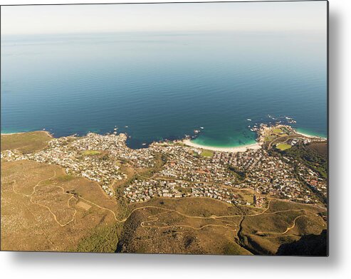 Built Structure Metal Print featuring the photograph Camps Bay, Cape Town, South Africa #1 by Marek Poplawski
