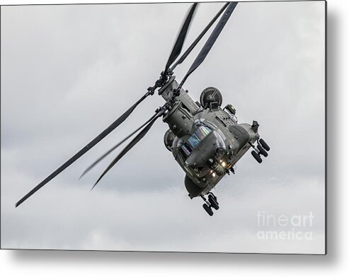 Ch47 Metal Print featuring the digital art CH47 Chinook #1 by Airpower Art