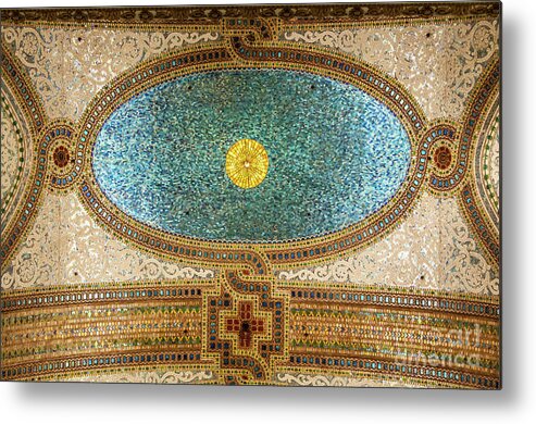 Art Metal Print featuring the photograph Chicago Cultural Center Ceiling by David Levin
