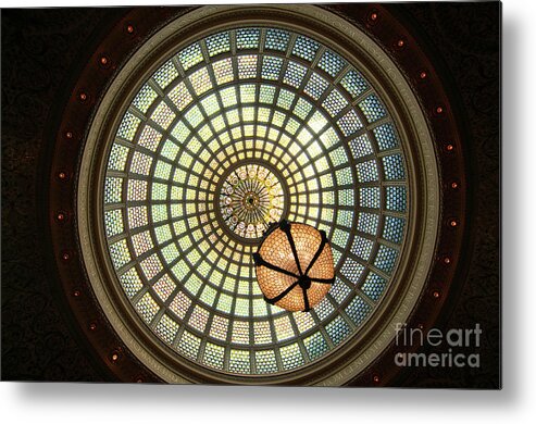 Art Metal Print featuring the photograph Chicago Cultural Center Dome by David Levin