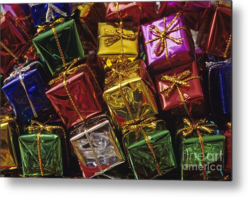 Celebration Metal Print featuring the photograph Christmas Gifts #1 by Jim Corwin