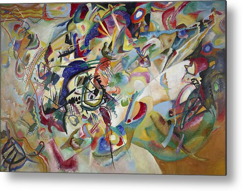 Wassily Kandinsky Metal Print featuring the painting Composition VII by Wassily Kandinsky