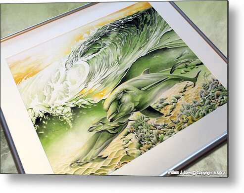 Waves Metal Print featuring the painting Dawn Patrol #1 by William Love