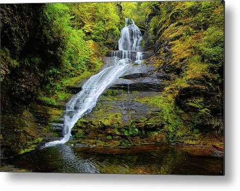 Dingmans Falls Metal Print featuring the photograph Dingmans Falls Ranges 2 by Raymond Salani III