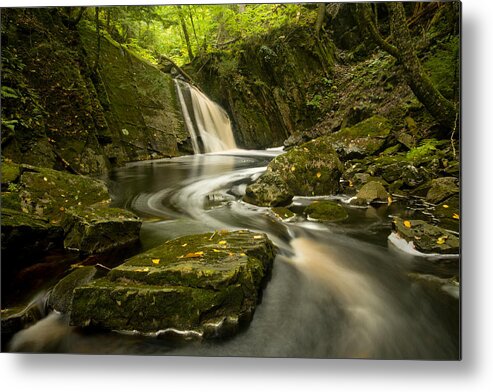 Autumn Metal Print featuring the photograph Early Autumn Waterfall #1 by Irwin Barrett