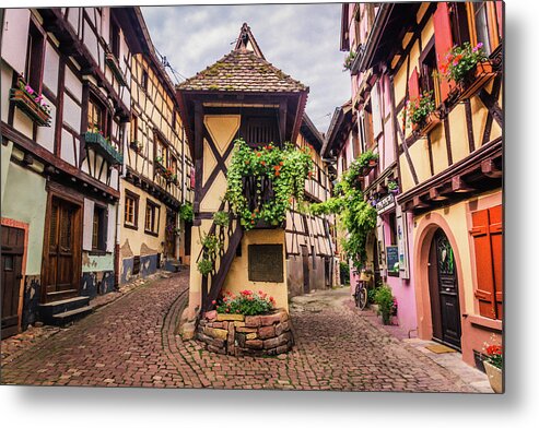 Alsace Metal Print featuring the photograph Eguisheim's Best Spot #1 by Rebekah Zivicki