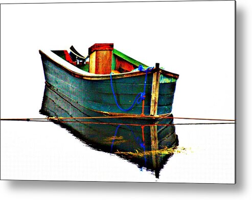 Boat Metal Print featuring the digital art Floating by Tatiana Travelways