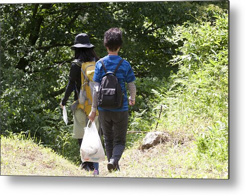 Family Metal Print featuring the photograph Follow Me #1 by Masami Iida