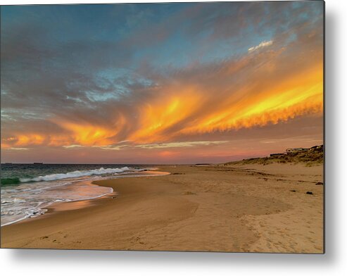 Sunset Metal Print featuring the photograph Golden Clouds #1 by Robert Caddy