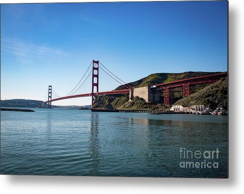 Bridge Metal Print featuring the photograph Golden Gate Bridge in San Francisco, USA by Amanda Mohler