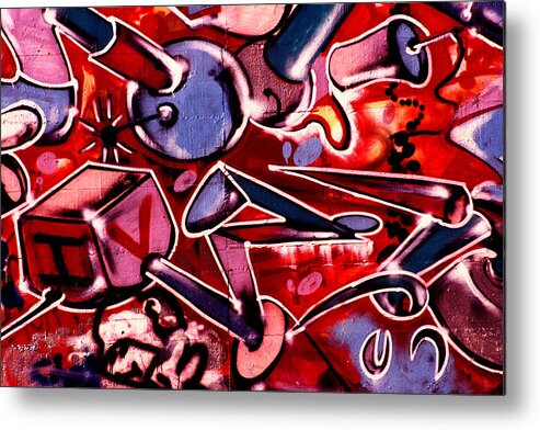 F6-g-0040 Metal Print featuring the photograph Graffiti Art - 040 by Paul W Faust - Impressions of Light