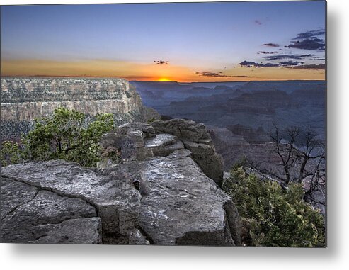 Scenic Metal Print featuring the photograph Grand Canyon Sunset #1 by William Bitman