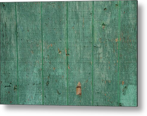 Wall Metal Print featuring the photograph Green wall abstract #1 by Erik Burg