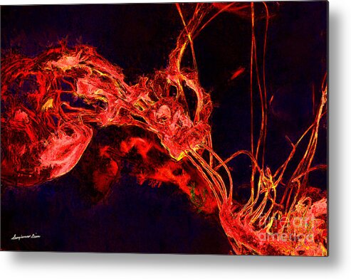  Jelly Fish Metal Print featuring the digital art Jelly Fish Tango #1 by Georgianne Giese