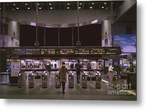 Escalator Metal Print featuring the photograph Kyoto Train Station, Japan by Perry Rodriguez