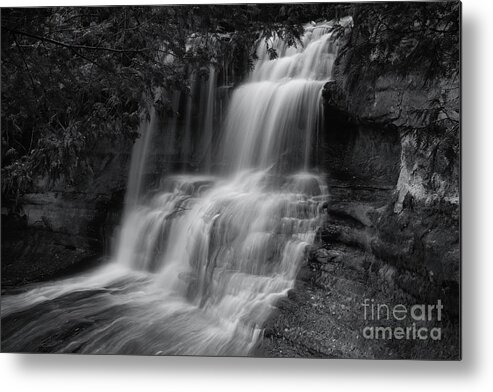 Laughing Whitefish Falls Metal Print featuring the photograph Laughing Whitefish Falls #1 by Rachel Cohen