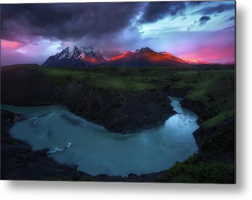 Paine Massif Metal Print featuring the photograph Light Leak #1 by Nicki Frates