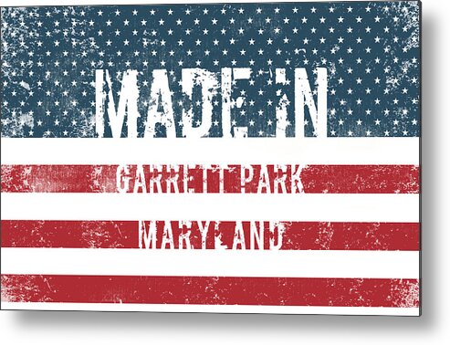 Garrett Park Metal Print featuring the digital art Made in Garrett Park, Maryland #1 by Tinto Designs