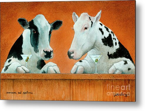 Will Bullas Metal Print featuring the painting Moo Moos And Martinis... by Will Bullas