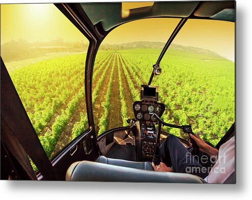 Napa Valley Metal Print featuring the photograph Napa Valley scenic flight #1 by Benny Marty