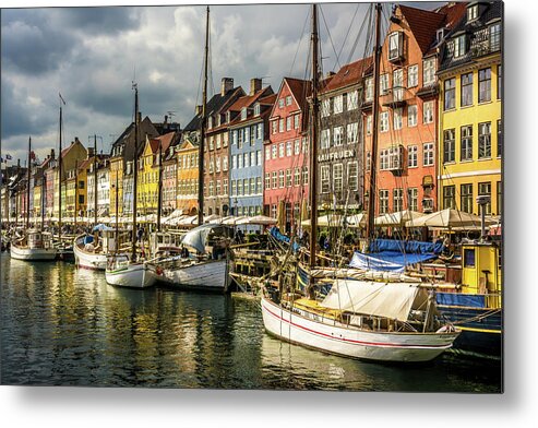 Nyhavn Metal Print featuring the photograph Nyhavn #1 by Andrew Matwijec