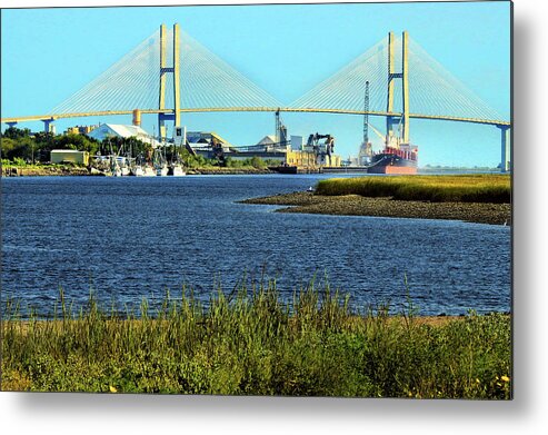 Landscape Metal Print featuring the photograph On the Waterfront #2 by Laura Ragland
