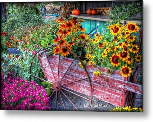 Red Barn Metal Print featuring the photograph Penza's Red Barn #1 by John Loreaux