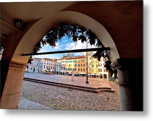 Piazza San Giacomo Metal Print featuring the photograph Piazza San Giacomo in Udine landmarks view #1 by Brch Photography