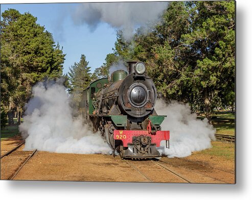 Steam Metal Print featuring the photograph Steam Loco W920 by Robert Caddy